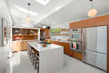 The mahogany cabinetry was done by Berkeley Mills.