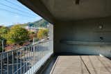 The west-side balcony on the third floor provides a view of the park