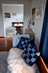 The kitchen is partially walled - enough so that you don't need to look at the dishes while relaxing in the lounge!