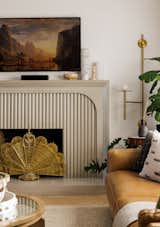 Concrete fireplace details.