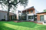 RAM picture and casement windows create a seamless transition between this modern home and the outdoor pool area.