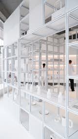 The display system lays at 45-degree inside the shop