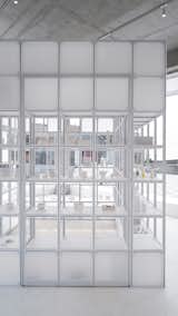 Custom-made frames create a spatial order for the interior