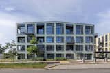 North façade of building E (key worker housing) from Turing Way