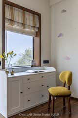 The kids bedroom has been designed keeping in mind the changing spatial  needs of a growing kid.