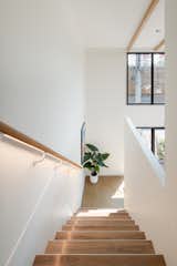 Handrail with integrated LED lighting allow subtle illumination to the steps