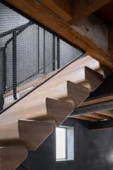 Detail view of solid white oak treads.