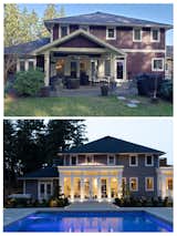 Before and after of the Orangery additions.