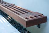 Custom-built jatoba wood bench