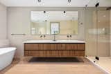 Master bathroom - floating double vanities