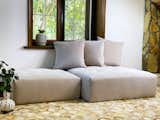 Immobile Modular Tufted Sofa Ottoman Beige