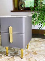 Marble Nightstand Light Grey