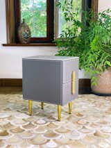 Marble Nightstand Light Grey