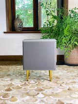 Marble Nightstand Light Grey