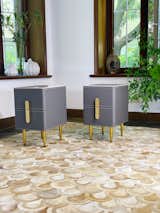 Marble Nightstand Light Grey
