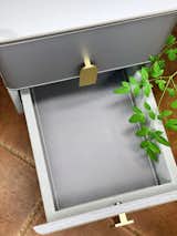 Marble Nightstand Light Grey