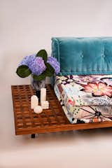 French Daybed Modular Mah Jong Sofa + Teak Wood Base Set