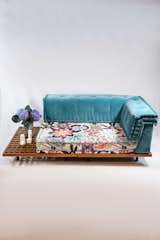 French Daybed Modular Mah Jong Sofa + Teak Wood Base Set