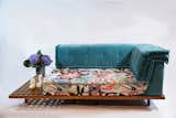 French Daybed Modular Mah Jong Sofa + Teak Wood Base Set