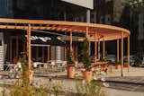 Lupo restaurant - located at the ground floor with new facade open to the square