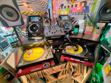Living room/Home studio/HomeBar/Nightclub: Behind the DJ Booth Gameboy Raver being my DJ Name...I was never that good!