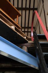 Detail of floor slab cut to accommodate stairs.