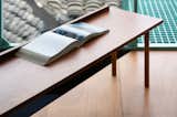 Custom wooden desk.