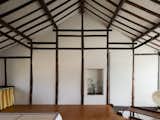 Repaired and cleaned wooden structure of the building on the second floor.
