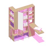 Curiosity Cabinet with fold-down counter and magnetic white board