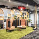 Employee engagement area, designed to evoke the cozy nooks of a park.