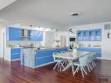 Custom Oceanfront Modern Blue Kitchen