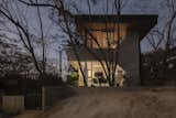 The building blends into the trees, reflecting how architecture is designed to integrate with its surroundings from the very outset