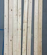 Processed 2x4's with annotation markings
