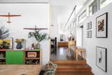 The first floor, perched amongst the trees, is light and airy and consists of dark polished concrete floors throughout.
