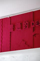 Flock on hand-chiseled bas relief, a mix of contemporary technique with handmade work