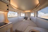 Queen-size bed with natural ventilation.