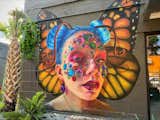 A stunning courtyard mural by street artist Naomi Haverland.  