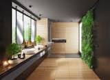 2. Section Image 1: A living wall inside a minimalist apartment.
