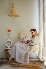 Always earth inspired on the comfy Sheeps' wool chair