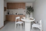 The kitchen area embraces simplicity and efficiency.