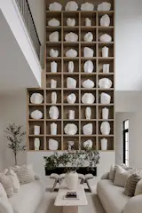 Custom Built-In Featuring Organic Vases
