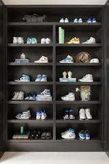 His Primary Closet Shoe Display