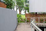 entrace to main building with rice field view