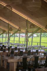 interior main building with rice field view