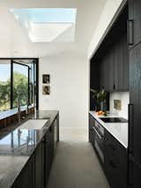 Kitchen with skylight above