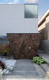 Patina bronze concealed door