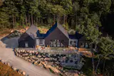Aerial view of the house 