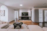 Main living area overlooking the beautiful new electric fireplace. 