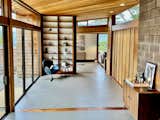 Breezeway with redwood divider planks up