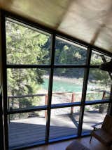 The river is usually this Emerald green color. 